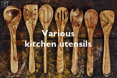 olive wood kitchen utensils